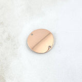 Charm Curved Circular Plate 1.2gr / 2cm / Polished 18K Rose Gold
