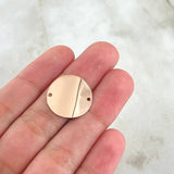 Charm Curved Circular Plate 1.2gr / 2cm / Polished 18K Rose Gold