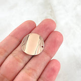 Herraje Placa Circular Curva 1.65gr / 2.3cm / Lisa Oro Rosa 18K *