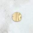Charm Curved Circular Plate 1.45gr / 2cm / Polished 18K Yellow Gold