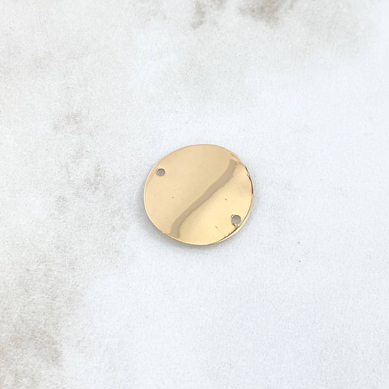 Charm Curved Circular Plate 1.45gr / 2cm / Polished 18K Yellow Gold