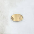 Herraje Placa Ovalada 1.35gr / 1.3cm-2.2cm / Lisa Oro Amarillo 18K