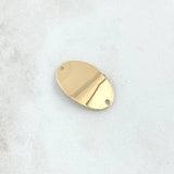 Herraje Placa Ovalada 1.35gr / 1.3cm-2.2cm / Lisa Oro Amarillo 18K