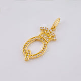 Dije Corona Letra Q 1.9gr / 1 1/4 in / Oro Amarillo 18K