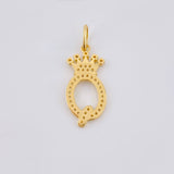 Dije Corona Letra Q 1.9gr / 1 1/4 in / Oro Amarillo 18K