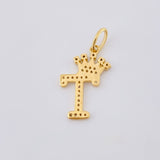 Dije Corona Letra T 1.75 g / 1 in Oro Amarillo 18K