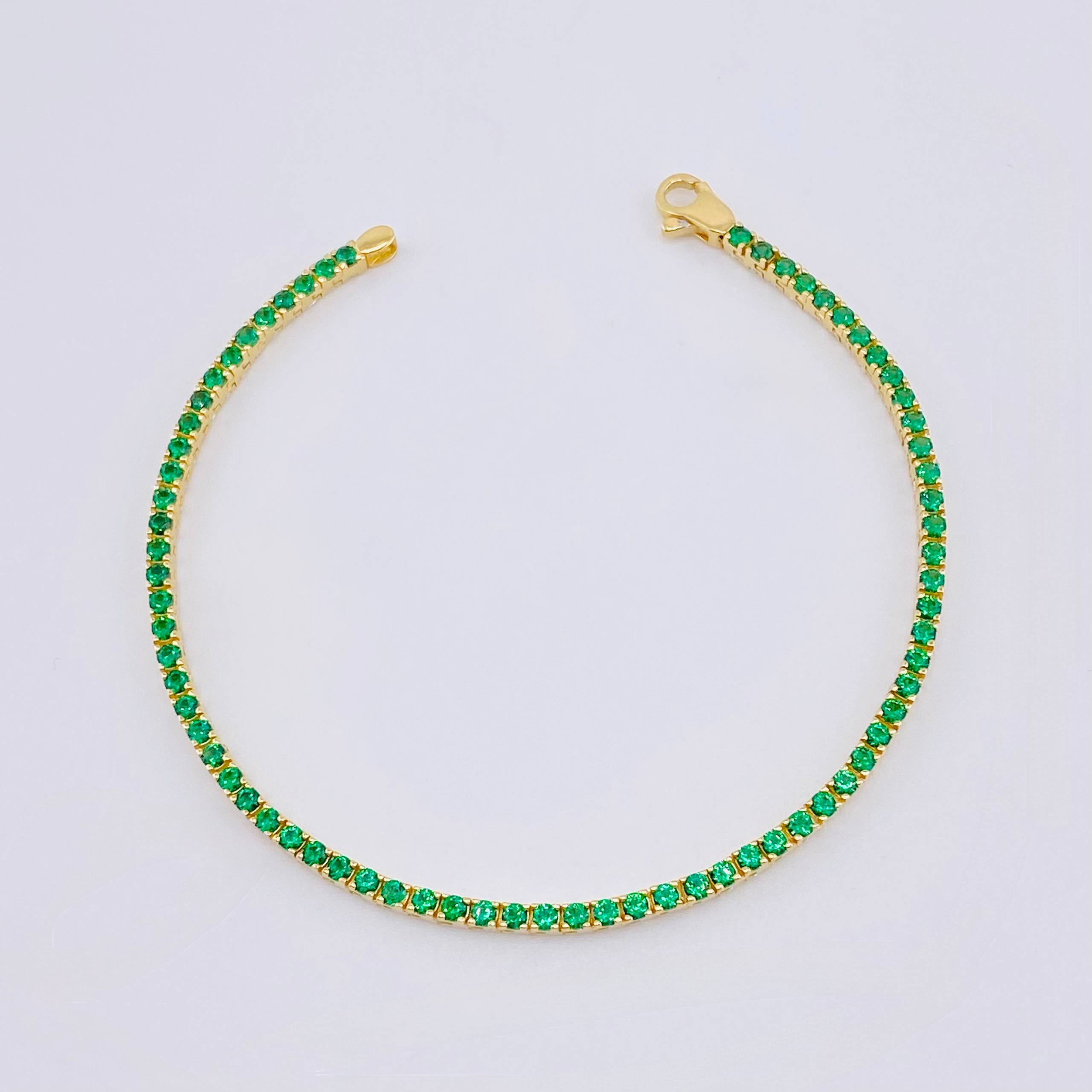 Double-Sided Tennis Bracelet 7gr / 7 in / 2.8mm 18K Yellow Gold +4 ©