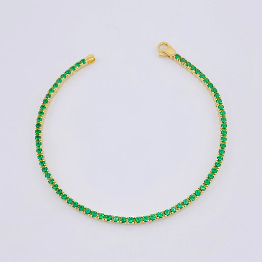 Pulso Tenis Doble Faz 6.9gr / 7 in / 2.9mm Oro Amarillo +4 18K *