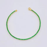 Pulso Tenis Doble Faz 6.9gr / 7 in / 2.9mm Oro Amarillo +4 18K *