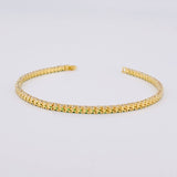 Pulso Tenis Doble Faz 6.9gr / 7 in / 2.9mm Oro Amarillo +4 18K *