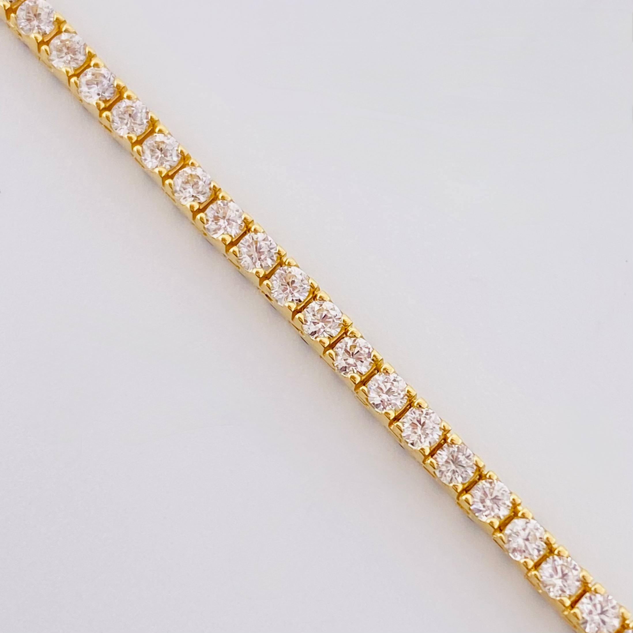 Pulso Tenis Doble Faz 6.85gr / 7 in / 2.9mm Oro Amarillo +4 18K *