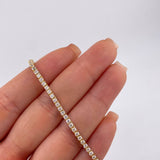 Pulso Tenis Doble Faz 6.85gr / 7 in / 2.9mm Oro Amarillo +4 18K *