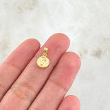 Pendant Letter J 0.4gr / 0.6in / Bordered Circle 18K Gold ©