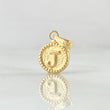 Pendant Letter J 0.4gr / 0.6in / Bordered Circle 18K Gold ©