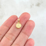 Dije Letra A 0.4gr / 1.5cm-Mate-Bordeado Oro Amarillo 18K ©