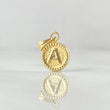 Dije Letra A 0.4gr / 1.5cm-Mate-Bordeado Oro Amarillo 18K ©