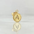 Dije Letra A Marco Bordeado 0.55g / 3/4 in Oro Amarillo 18K