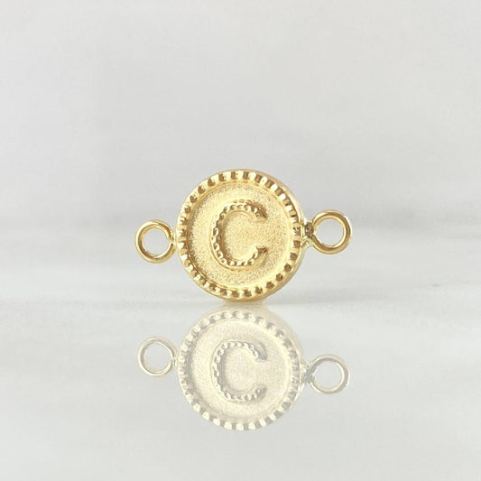 Herraje Letra C 0.45gr / 1/2 in / Oro Amarillo 18K !