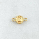 Charm Letter D 0.45gr / 0.6in / Bordered Circle 18K Gold ©