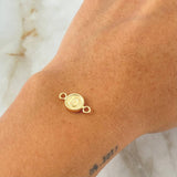 Charm Letter D 0.45gr / 0.6in / Bordered Circle 18K Gold ©
