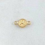 Charm Letter A 0.45gr / 0.6in / Bordered Circle 18K Gold ©