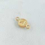 Charm Letter A 0.45gr / 0.6in / Bordered Circle 18K Gold ©