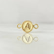 Charm Letter A 0.45gr / 0.6in / Bordered Circle 18K Gold ©