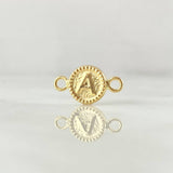 Charm Letter A 0.45gr / 0.6in / Bordered Circle 18K Gold ©