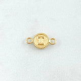 Charm Letter I 0.55gr / 0.7in / Bordered 18K Gold *