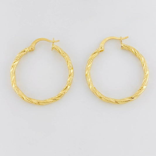 Hoop Earrings Anny 1.55g / 1 in Yellow Gold 18K