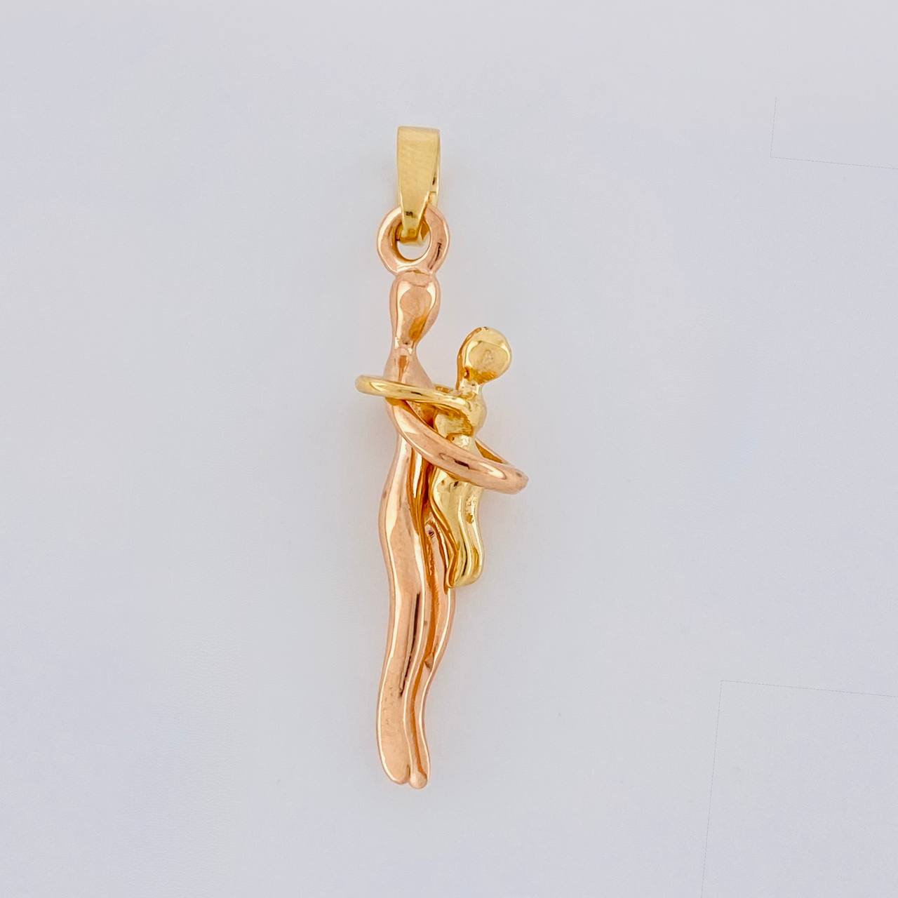 Dije Madre e Hijo 3.95g / 1 1/2 in Dos Oros Amarillo Rosa 18K