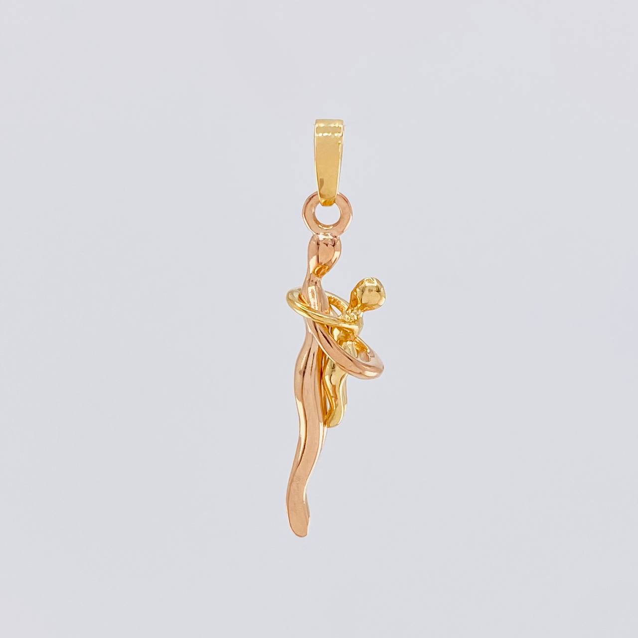 Dije Madre e Hijo 3.95g / 1 1/2 in Dos Oros Amarillo Rosa 18K
