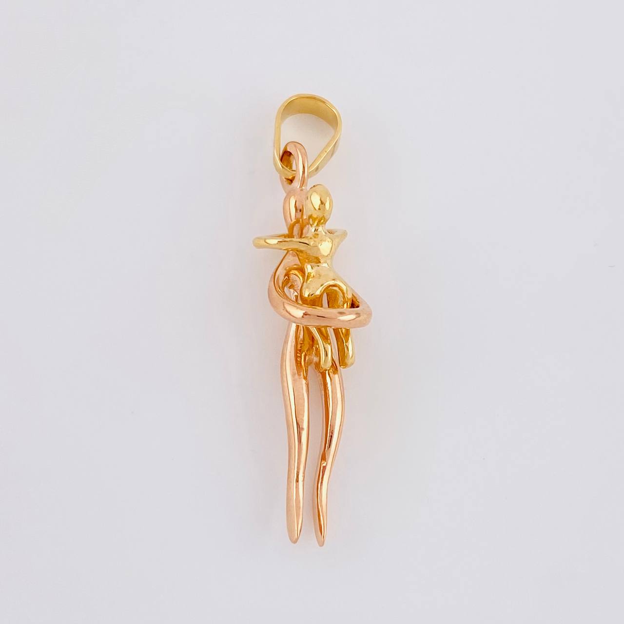 Dije Madre e Hijo 3.95g / 1 1/2 in Dos Oros Amarillo Rosa 18K
