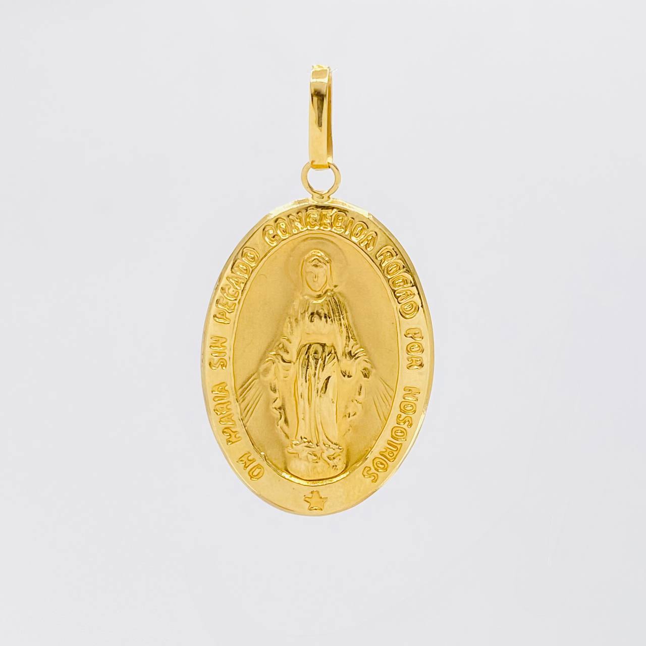 Dije Medalla Virgen Milagrosa 3.1g / 1 1/2 in Oro Amarillo 18K