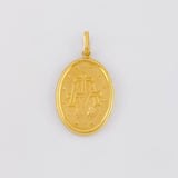 Dije Medalla Virgen Milagrosa 3.1g / 1 1/2 in Oro Amarillo 18K