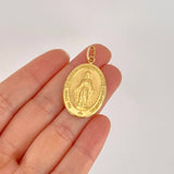 Dije Medalla Virgen Milagrosa 3.1g / 1 1/2 in Oro Amarillo 18K