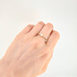 Anillo Solitario Carril Tupido 1.8g / T7 1/2 Oro Amarillo 18K