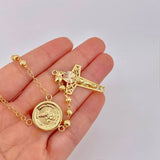 Rosary of Saint Michael the Archangel Diamond Cut 12.4g / 24 in / 4mm Two-Tone Yellow and Rose Gold 18K