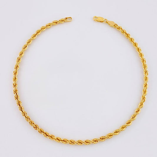Anklet Bow 3.7g / 10 in / 3.35mm Yellow Gold 18K