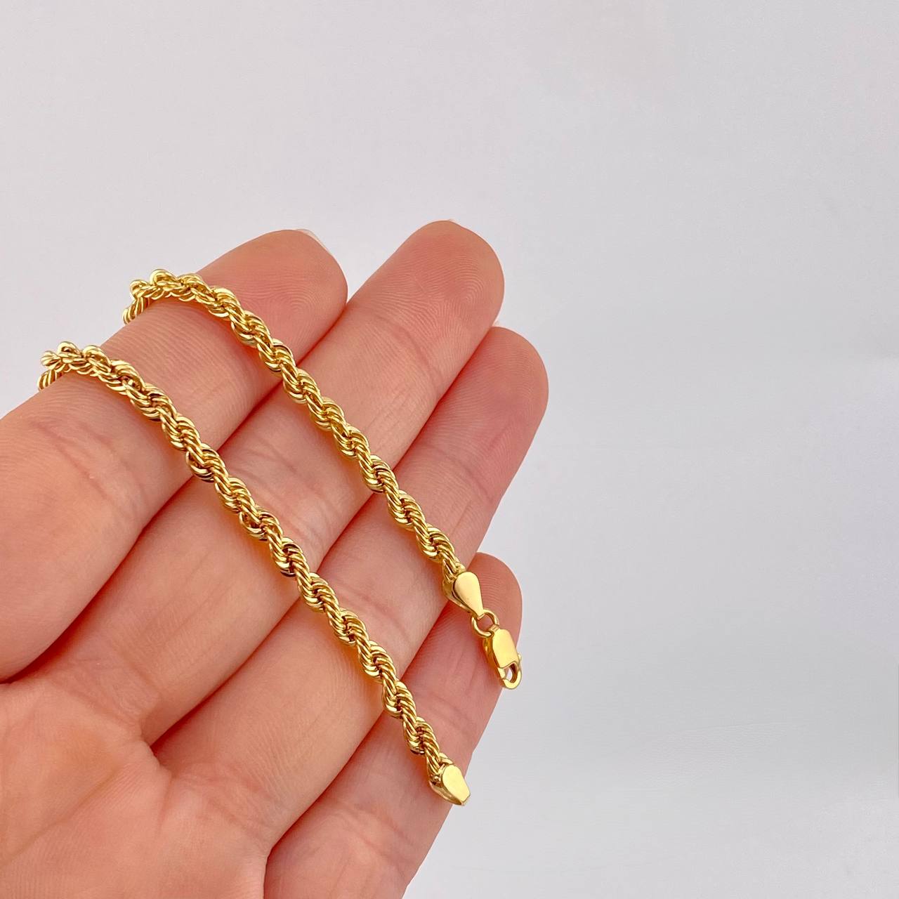 Tobillera Lazo 3.7g / 10 1/4 in / 3.35mm Oro Amarillo 18K