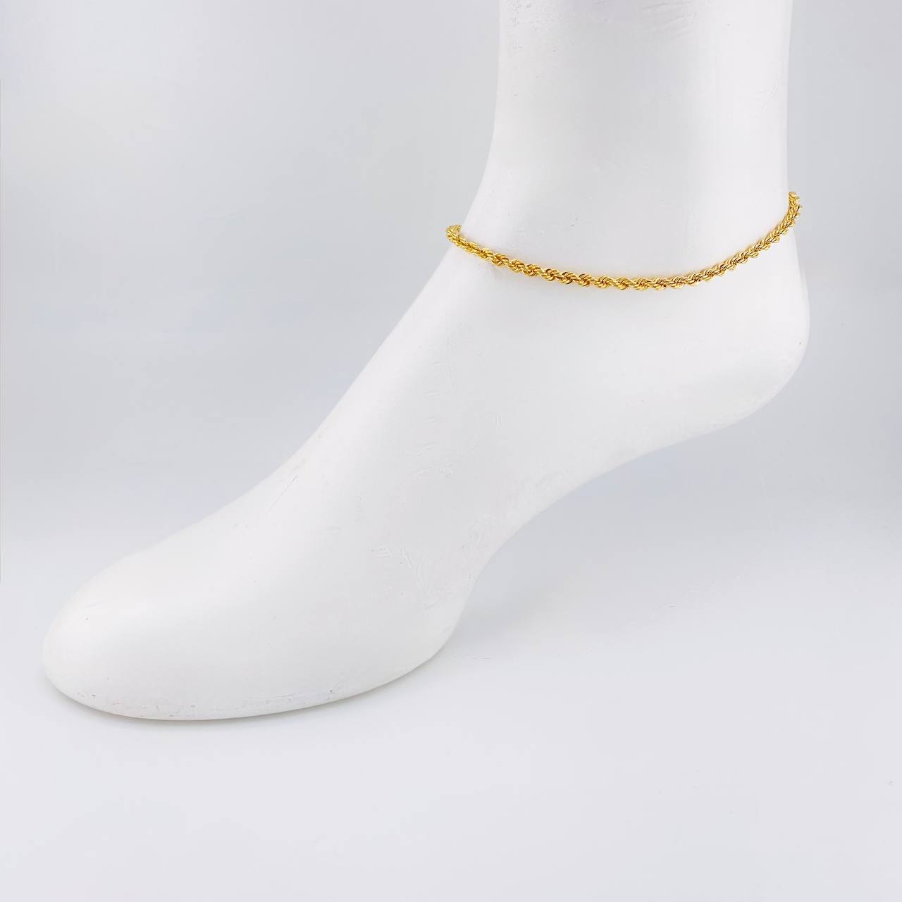 Tobillera Lazo 3.7g / 10 1/4 in / 3.35mm Oro Amarillo 18K