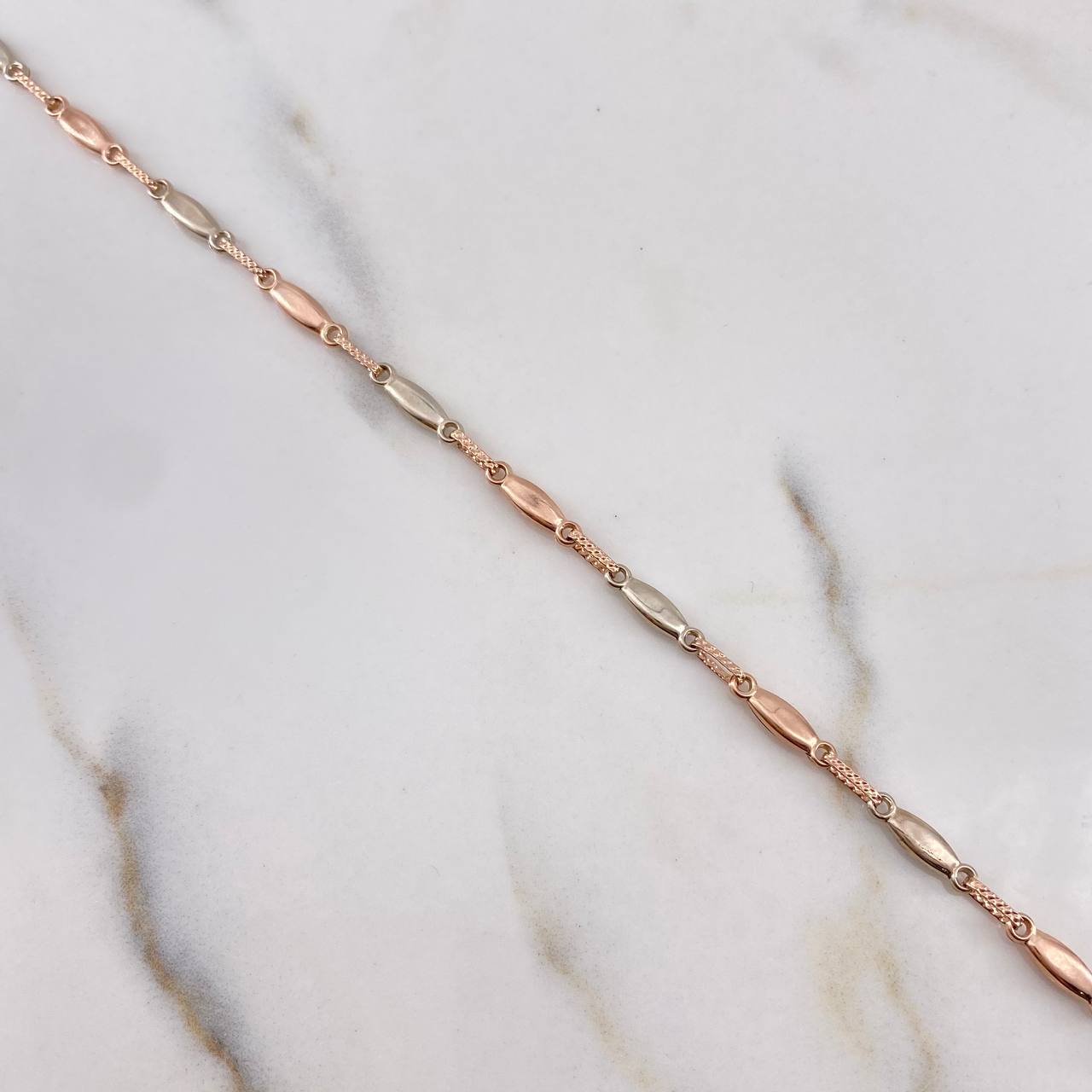 Bracelet Bud 3.4gr / 20.5cm / 3.2mm Polished 18K Rose Gold &