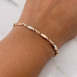 Bracelet Bud 3.4gr / 20.5cm / 3.2mm Polished 18K Rose Gold &