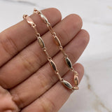 Bracelet Bud 3.4gr / 20.5cm / 3.2mm Polished 18K Rose Gold &