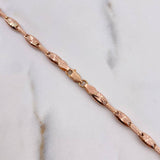 Chain Link 12.4gr / 60cm / 4.6mm Diamond Cut 18K Rose Gold &