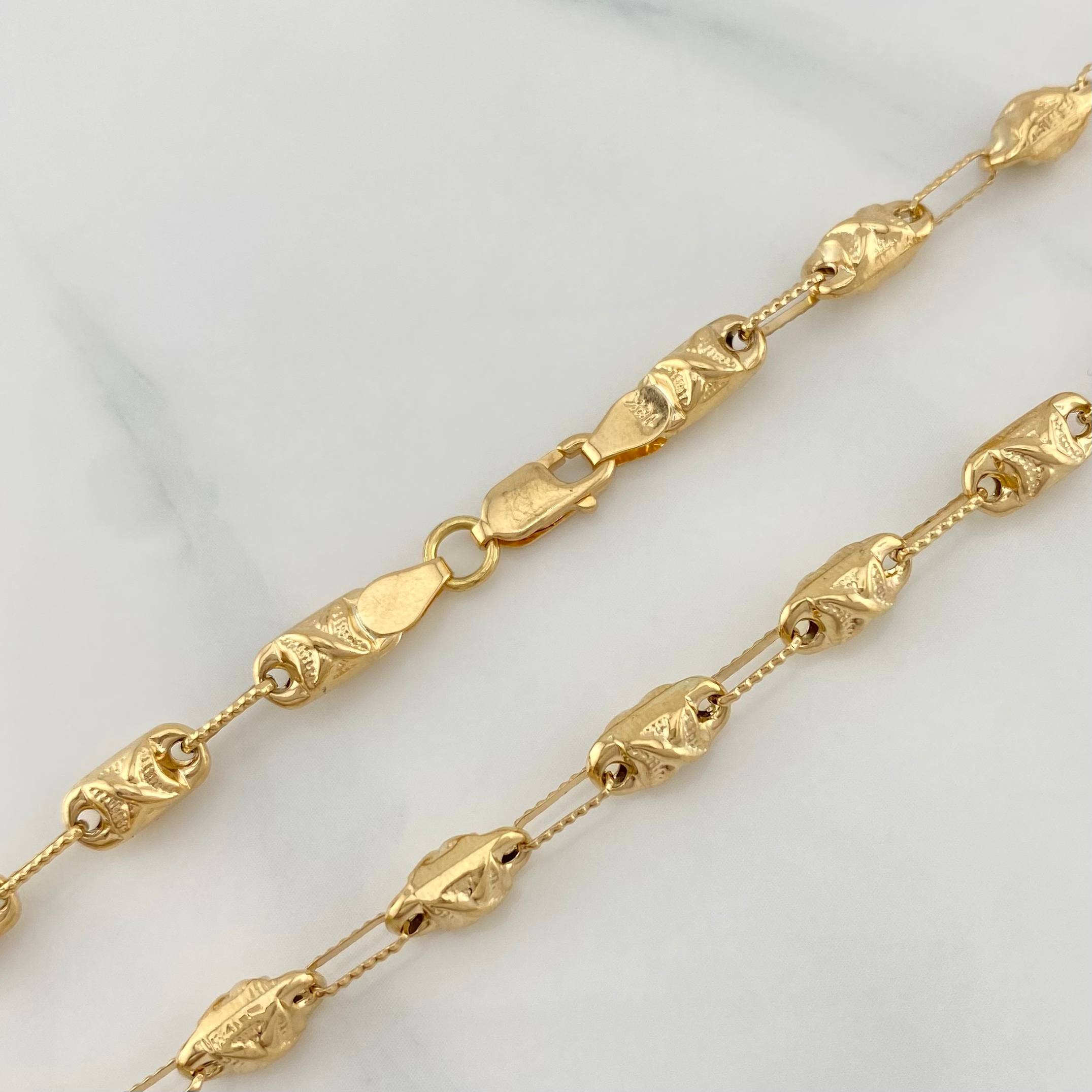 Rustic Chain X 14 g / 24 1/2 in / 4 mm 18K Yellow Gold