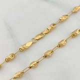 Rustic Chain X 14 g / 24 1/2 in / 4 mm 18K Yellow Gold