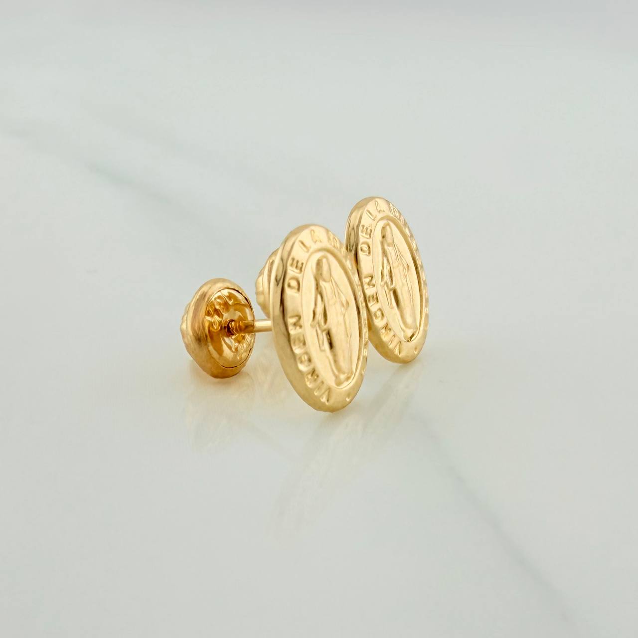 Topos Virgen Milagrosa 0.85gr / 7.5mm Oro Amarillo 18K %