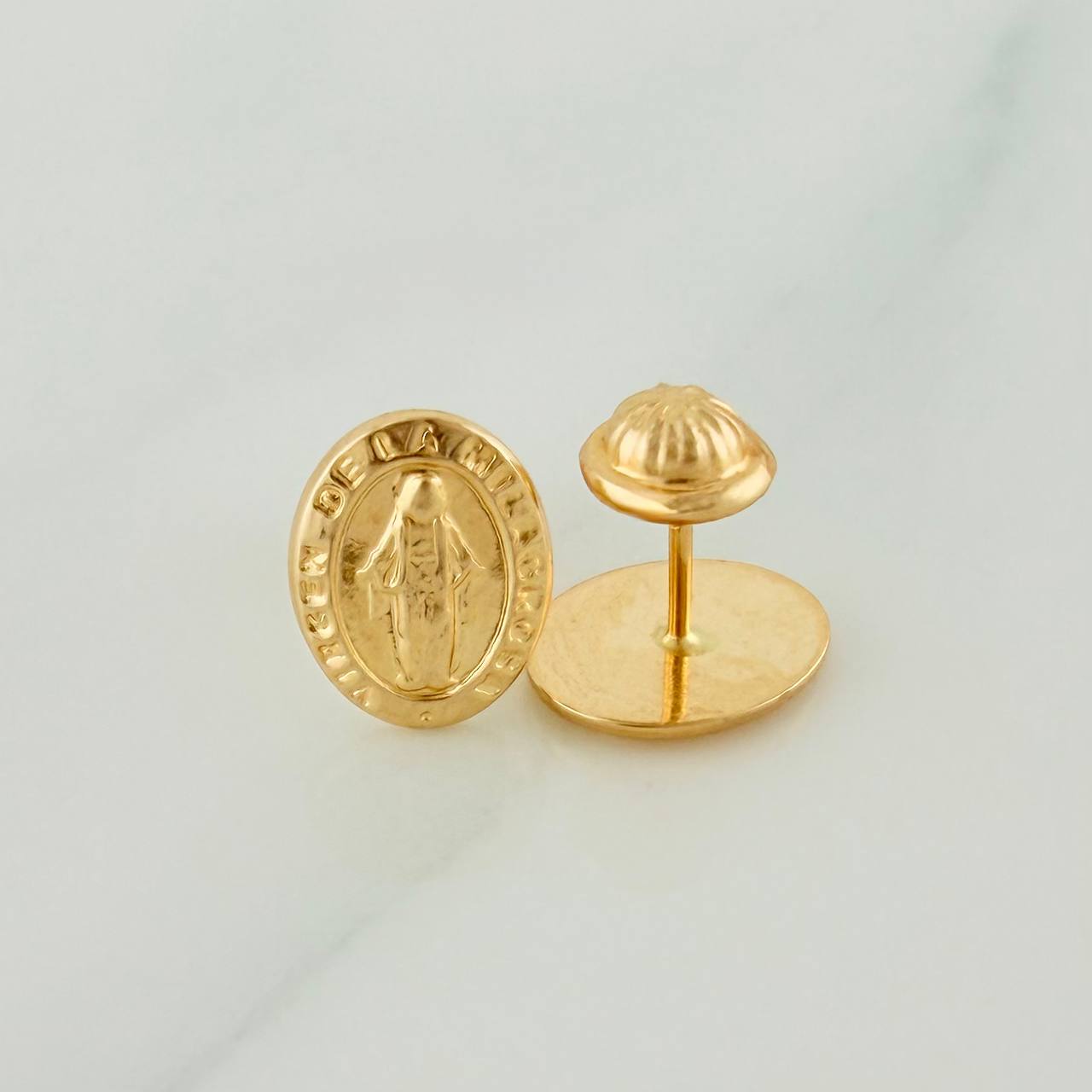 Topos Virgen Milagrosa 0.8gr / 7.5mm Oro Amarillo 18K %