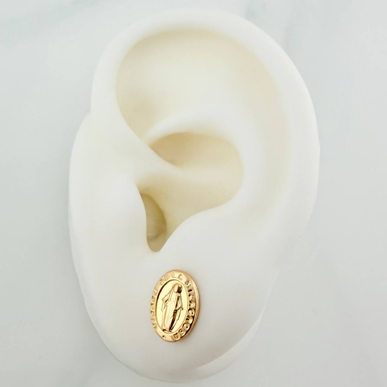 Topos Virgen Milagrosa 0.8gr / 7.5mm Oro Amarillo 18K %